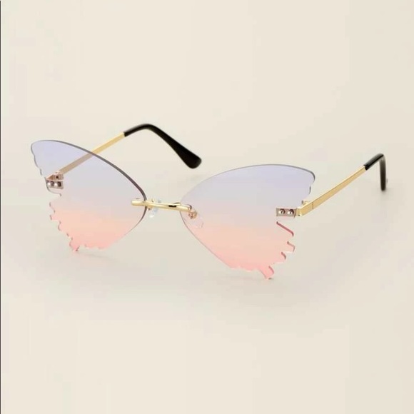 Rimless Butterfly Sunglasses - Picture 2 of 8
